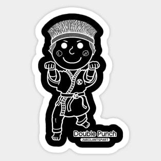 Karate Double Punch Sticker